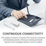 Vestoryyer 1 PCS RJ11 to BT Socket Adapter,bt digital voice adapter Phone to Ethernet - Universal Compatibility for Phones, Modems, Routers & Printers,4-Wire Female Converter, 10cm Cable Length - Image 7