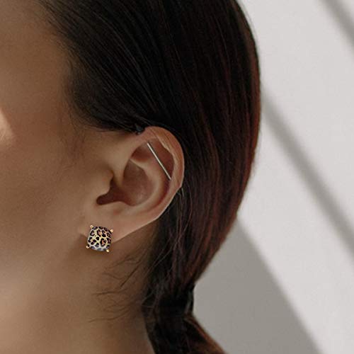 Beautiful Gemstone Earrings for Women - Dainty Cushion Cut Matching Acrylic Gemstones with Stainless Steel Posts - Simple, Delicate Gems - Stud Earrings in an Open-Back Setting3