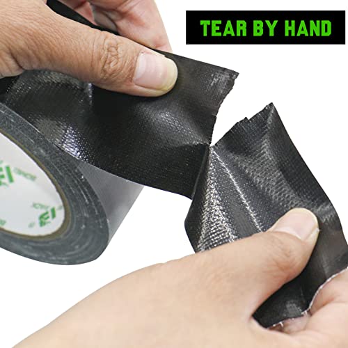 Bomei Pack 5 Pack Black Duct Tape Roll Crafts, Residue Free Duct Sealing Tape Multi Pack, 8.3Mil X1.88Inch X 35Yds #TOP1