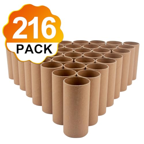 CFKJ 216 Pack Craft Rolls, Round Cardboard Tubes for Crafts, Paper Rolls for Classroom, for DIY Art- 1.57"x3.9", 1.65"x3.9", 1.51"x3.9", 1.42"x3.9", 54 units of each size by CFKJ - Used condition - Image 2