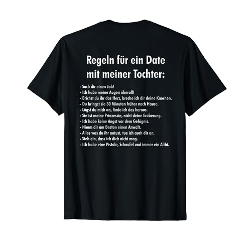 Regeln für ein Date mit meiner Tochter | Vatertag, Geschenk T-Shirt