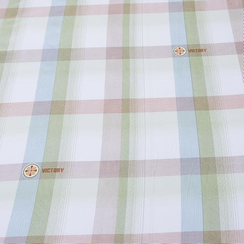 Image of Bedding Fitted Sheet with Deep Pocket,Modern Design Light Green Linellae Pattern Printed Fabric Bed Sheets (Green Checkered, Queen)