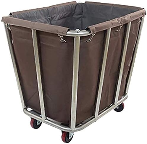 Movable Cart, Kitchen Storage Hand Truck, Laundry Basket Sorter Cart with Rolling Wheels, Heavy Duty Mobile Hotel Service Trolley with Bags