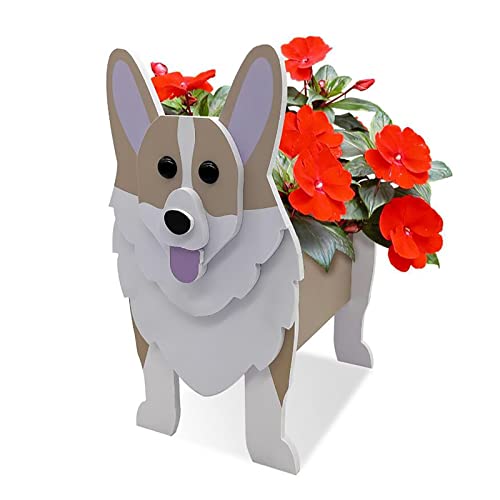 Cute Dog Flower Planter Plant, PVC Animal Plant Pots Garden Planters for Succulent Small Gifts Dog Planter