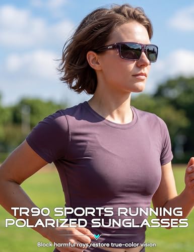 Image of ATTCL Polarized Sunglasses Men for Fishing: UV Protection Lightweight TR90 Sports Wrap Sun Glasses Driving Golf Running