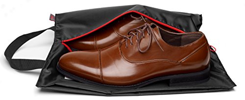 Tuff Guy Travel Shoe Bags With Drawstring And Center Divider (Black) -Set Of 4 Soft Nylon Shoe Tote Bagstravel Shoe (18" X 14") (4 Pack (16"X12")) #TOP2