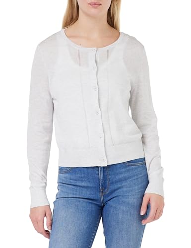 French Connection Women's Spring Light KNTS LNGSLV Cardi Cardigan Sweater, Dove Grey Mel, M