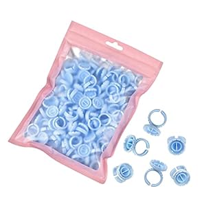 NIVC 100 STKS Wegwerp Wimpers Extension Lijm Ringen Houder Volume Lashes Bloeiende Cups