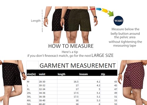 Image of Nermosa Men's Pure Cotton Printed Boxer Shorts - Soft, Breathable, All-Day Comfort (Pack of 3) | Boxers |