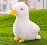 8 Inch Small Yellow Duck Plush Toys Duck Stuffed Toys (White)