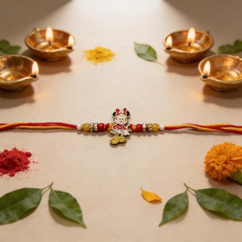 Image of I Jewels Fancy Cartoon Kids Rakhi With Roli Chawal & Rakshabandhan Card for Bro /Brother /Bhai