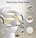Bluelog Raised Toilet Seat with Handles, Width & Height Adjustable Toilet Seat Risers for Seniors, Heavy Duty 400lbs Elevated Toilet Seat for Elderly, Pregnant, Handicap, Fit Any Toilet