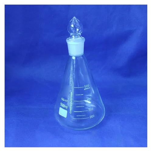 Flacon conique en verre de 500 ml avec bouchon pour laboratoire