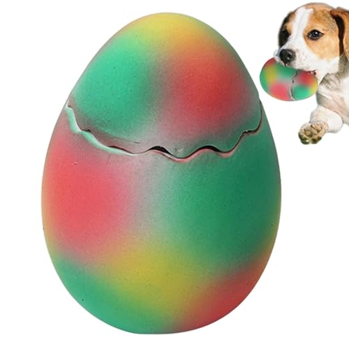 Dinosaurier-Ei-Spielzeug für Hunde, quietschendes Tierspielzeug, Kauspielzeug für Hunde, interaktives Intelligenzspielzeug, Dinosaurier-Ei-förmiges Hundespielzeug, Welpen-Beißspielzeug, für alle Hunde