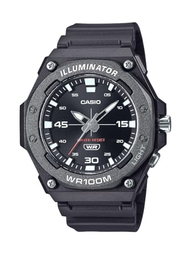 Montre Casio Homme MW-620H-1AV noire avec bracelet en résine durable