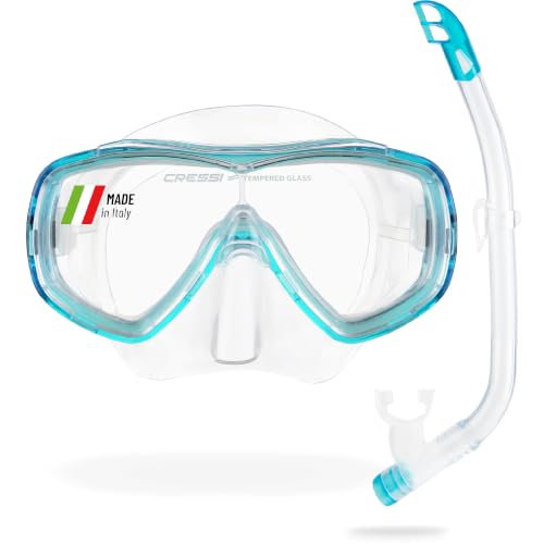 Cressi Children Wide View Comfortable Snorkeling Set - Ondina & Top Jr: made in Italy miniatura 1