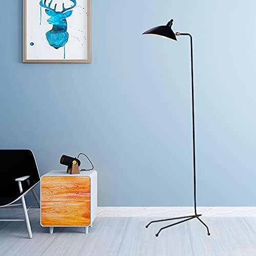 LITFAD Single Light Duckbill Floor Light with Tripod Nordic Style Metallic Rotatable Standing Light Contemporary Bedside Nightstand Lamp in Black for Study Room Living Room Bedroom Hotel
