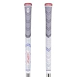 KINGRASP Juego de 2 empuñaduras de golf multicompuestas (2 cintas incluidas), antideslizantes, súper estabilidad, cuerda de goma, agarres para palos de golf, tamaño estándar/medio, 6 colores
