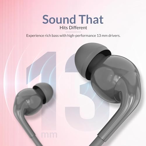 Image of AROMA HF1004 Type C Wired Earphone with HD Quality in-Line Mic,12mm Driver Hi-Res Wired