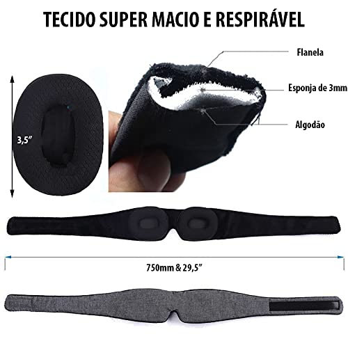 Máscara para Dormir Silent Ultra Soft 3D(Preto) Ajustável Unissex Adulto e Criança - e super macia p