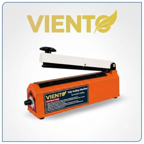 Image of 10 inch Impulse Heat Sealing Machine with Adjustable Temperature, Portable Poly Bag Sealer for PE /PP Laminated Pouches, Strong Airtight Seal, Durable Metal Body, 1-Year Warranty for Home & Business (Org)