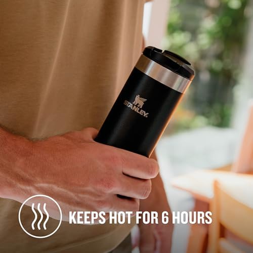 Stanley The Aerolight Transit Mug Termos Bardak, Siyah Metalik, 0.47 Litre - Görsel 3