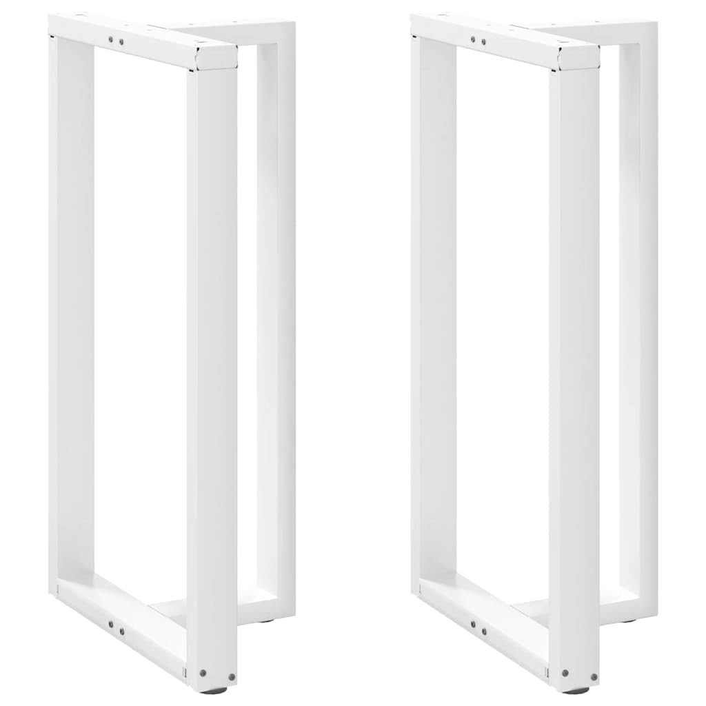 Juego de 2 patas para mesa de bar, en forma de T, patas de mesa de acero con recubrimiento en polvo, patas de mesa ajustables en altura para mesas de bar, 60 x 35 x (110-111) cm, color blanco
