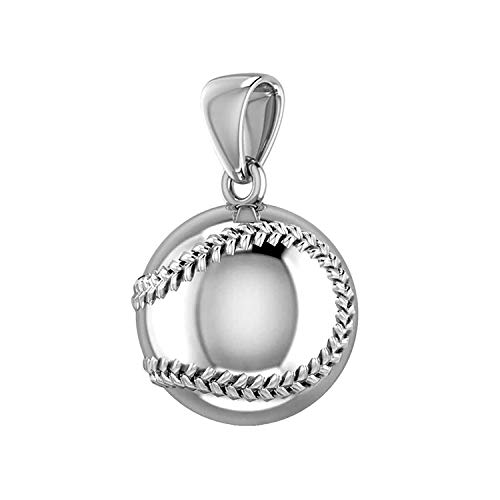 Us Jewels 925 Sterling Silver Small 3D Baseball Ball Sports Charm Pendant, 13Mm #TOP19