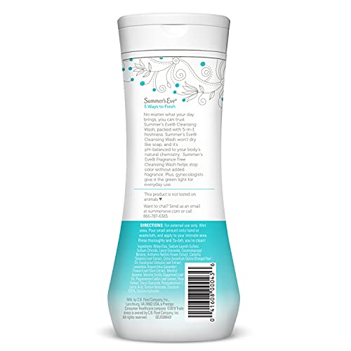 Summer's Eve Fragrance Free Gentle Daily All Over Feminine Body Wash, Removes Odor, Feminine Wash pH Balanced, 15 fl oz - Image 6