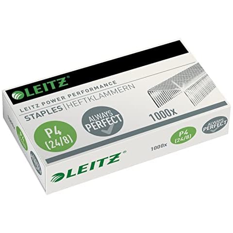 Leitz Staples Zinc-Plated, 24/8mm, 1000pc. , stainless steel Cover
