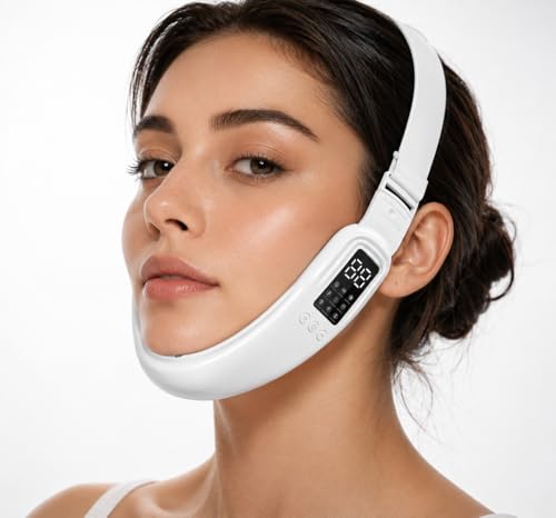 Electric Double Chin Device and V-Face Machine with 8 Modes and 15 Gear Adjustable Intensities -...