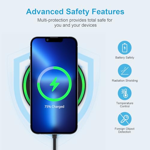 Pad de charge sans fil rapide 15W induction pour Google Pixel 9 Pro XL et Galaxy S24