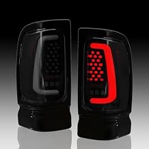 Daikokuya Sequential Full Led tail lights for Dodge 1994-2001 Ram 1500, 1994-2002 Ram 2500/3500 Starting Animated Rear Light Assembly,Turn Signal,Brake Light,Reverse Light Smoked