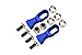 Tamiya TT-01 Upgrade Parts Aluminum Servo Mount with Collars/Lock Nuts/Screws - 1Pr Set Blue