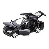 Model X90 Toy Car, Fubarbar 1:32 Mini Diecast Cars Toys for Kids Pull Back Alloy Vehicle Door Opening Scale Model with Lights and Music Birthday Gift Boys Toddlers (6' L,Black)