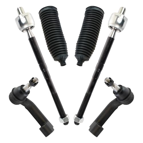 TRQ Front Steering Kit Steering Rack & Pinion Bellow Tie Rod Compatible with 2015-2020 Ford Expedition F-150 Lincoln Navigator