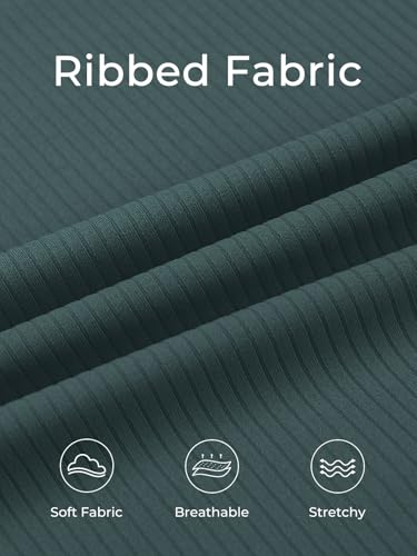 Summer Mae Plus Size Swimsuit for Women Ribbed Tankini Two Piece Swim Dress Tummy Control Bathing Suit with Shorts4