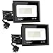 Onforu 60W Foco LED Exterior con Enchufe (2 Pack), 6500LM Super Potente Proyector LED, Reflector LED IP66 Impermeable, Foco LED Interior 5000K Blanco Frío para Patio Jardín Garaje Estadio Taller