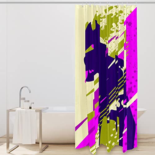 Rideau de douche anti-éclaboussures Chien abstrait 183 cm déco design - 3