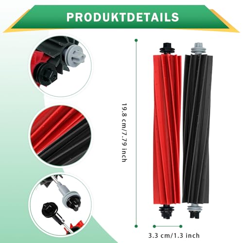 DuoRoller brosse Roborock S8 S8 Pro Ultra en caoutchouc robuste, rechange durable - 4