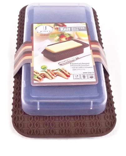 Image of SOFTLINE Butter Box with LID - for 500GM Butter, Brown