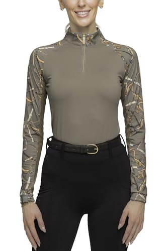 Kastel Denmark Womens Raglan Moisture Wicking Base Layer Activewear Outdoor | Slim Fit | Sun Protection | 1/4 Zip