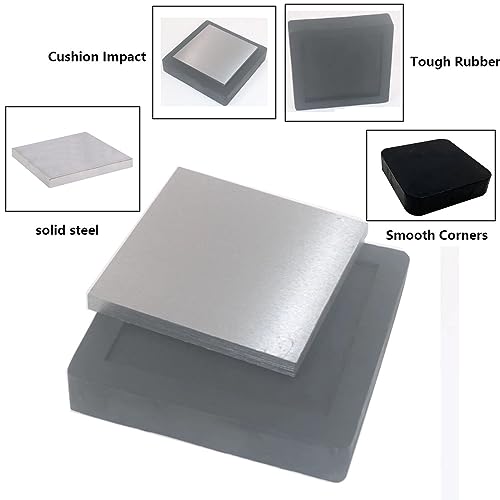Tsurpcao BY-1 Steel Bench Block Flat Anvil Jewelers Tool With Rubber Block And Stamping Hammer For Jewelry Repairing thumb #2