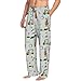 CHILEARTHER Golf Fashion Mens Pajama Pants Lounge Sleep Pants Men Pajama Bottom with Pockets Drawstring for Couples XXL
