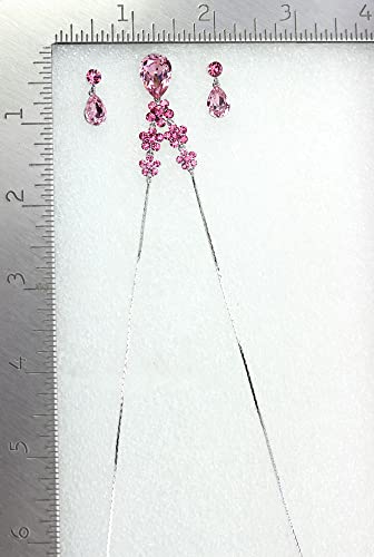 Image of Faship Gorgeous Rhinestone Crystal Floral Necklace Earrings Set