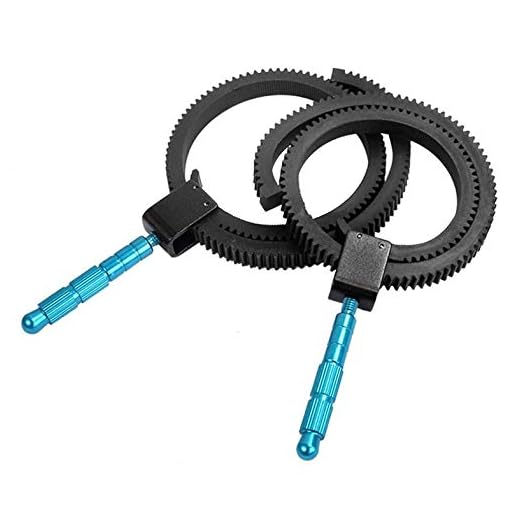 para cámaras réflex Digitales SLR Accesorios de Goma Ajustable Seguir el Engranaje del Anillo Anillo de 49 mm a 82 mm Agarre para cámara de videocámara DSLR - Negro