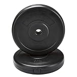Weight plate disc vinyl (1 inch) weights set for lifting Dumbbell bars strength training home gym fitness workout 2.5kg, 5kg, 10kg, 20kg set (5kg x 2 = 10kg)