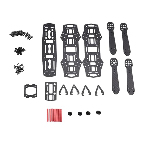 Pqahffowr - Kit de marco de soporte de fibra para máquina de viaje FPV, modelo de rack de aviación, rack de dron FPV de largo alcance, rack de drones FPV