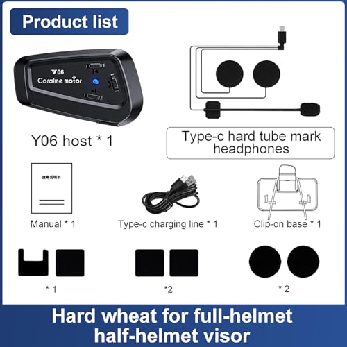 Casque moto étanche résistant à la pluie avec audio sans fil - 6