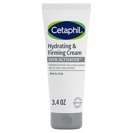 Cetaphil Skin Activator Firming Face & Neck Cream, AHA + CICA, 3.4oz